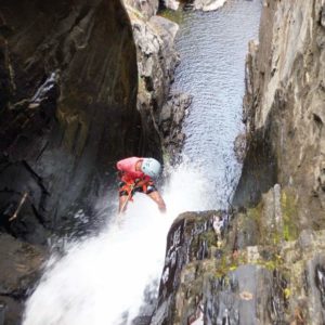  Adventure enthusiast scaling the Knotty Canyon in Wayanad, Kerala