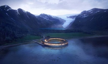 This circular hotel in Norway offers 360-degree panoramic views of the Northern Lights